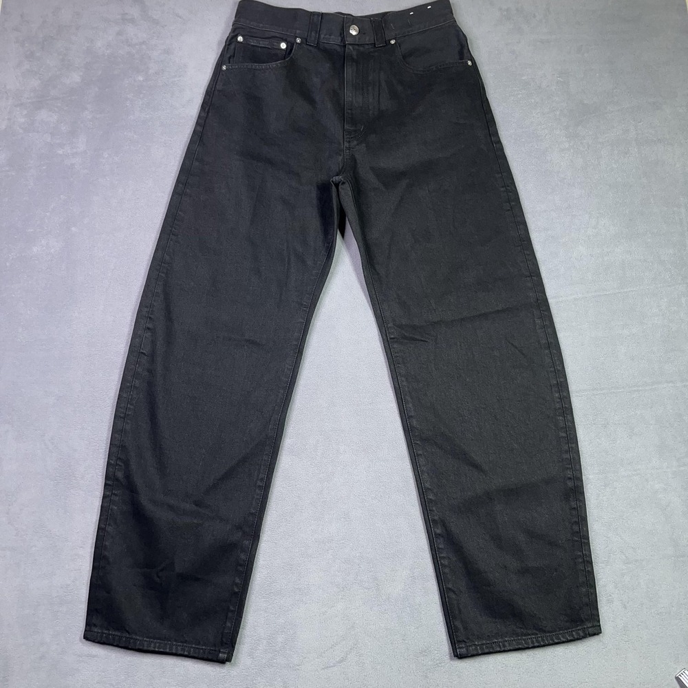 Madewell The Balloon Jean Womens 28 Black Frost Rigid High Rise 100% Cotton NWT